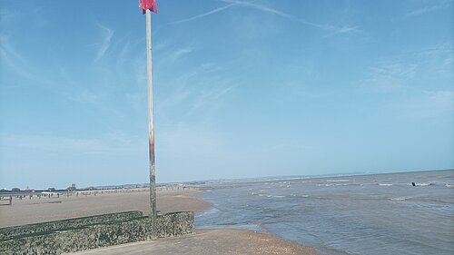 Water outfall on beach