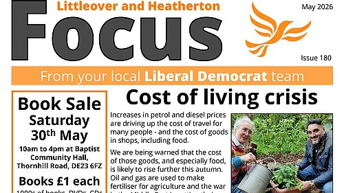 May 2026 Littleover and Heatherton Focus newsletter Front Page