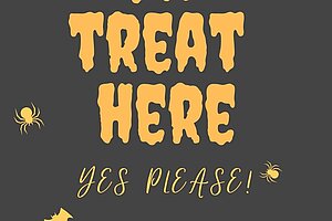 Halloween OK to trick or treat here poster