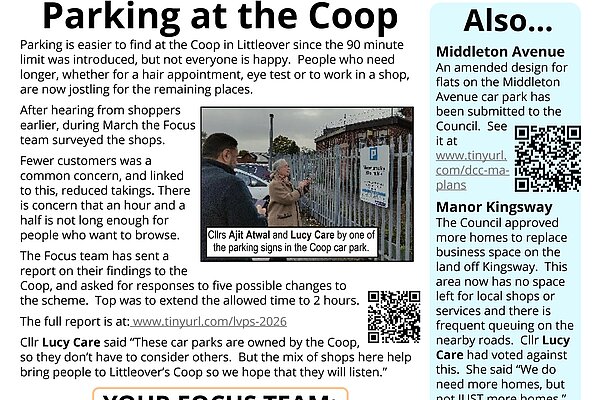 April 2026 Littleover and Heatherton Focus newsletter back Page (four)