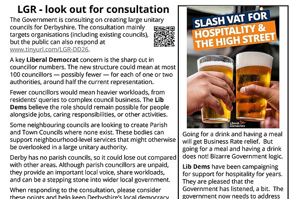 February 2026 Littleover and Heatherton Focus newsletter Page two