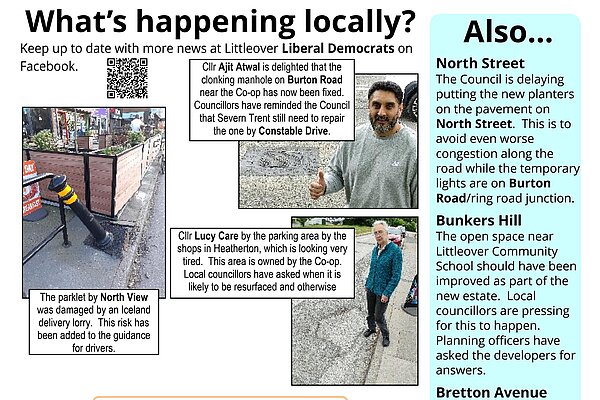 Littleover & Heatherton May 2025 Focus newsletter back page