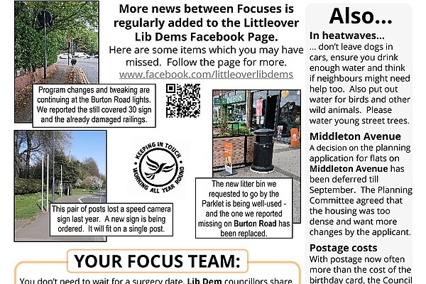 Littleover and Heatherton July Focus back page