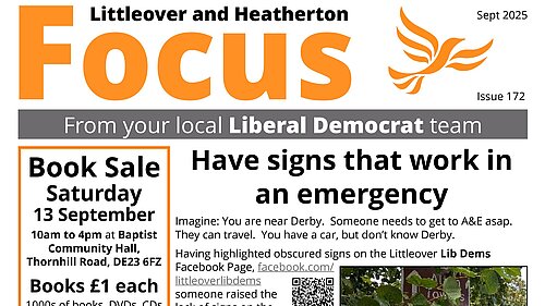 Image of September 2025 edition of Littleover & Heatherton Focus newsletter front page