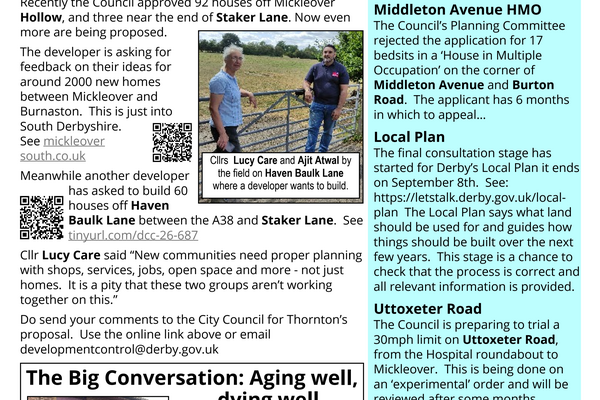 August 2026 Littleover and Heatherton Focus newsletter Page three