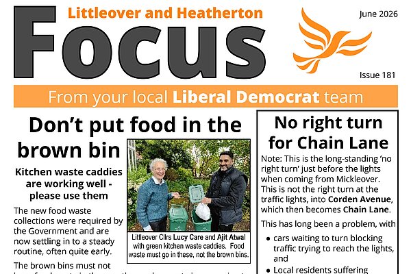 June 2026 Littleover and Heatherton Focus newsletter Front Page