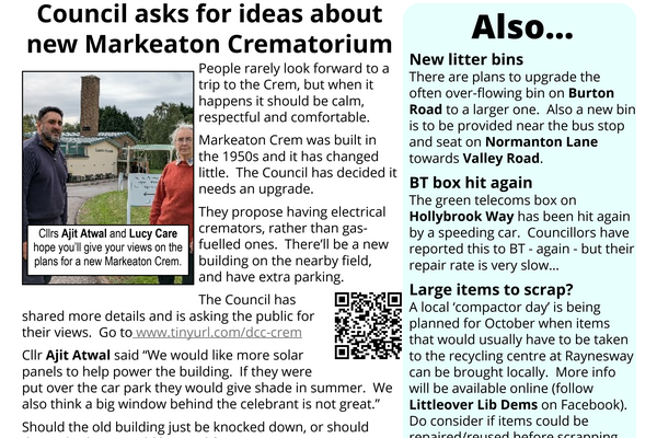 Sept 2026 Littleover and Heatherton Focus newsletter Page three