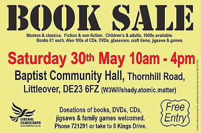 Poster for book Sale on 30th May